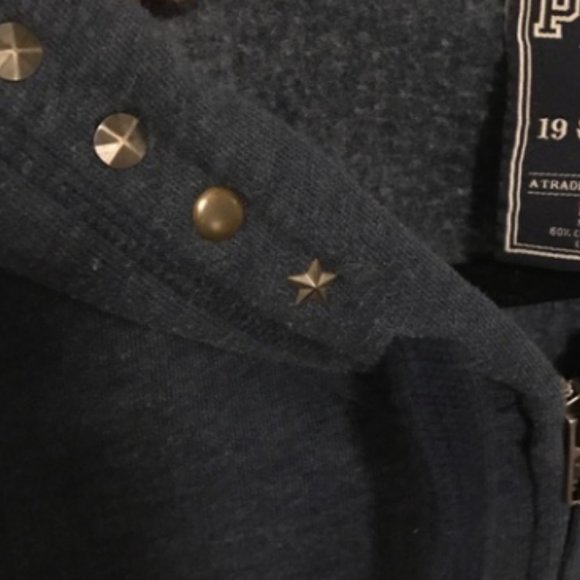 VICTORIA'S SECRET ZIP HOODIE NAVY BLUE LOVE PINK S - Picture 3 of 4